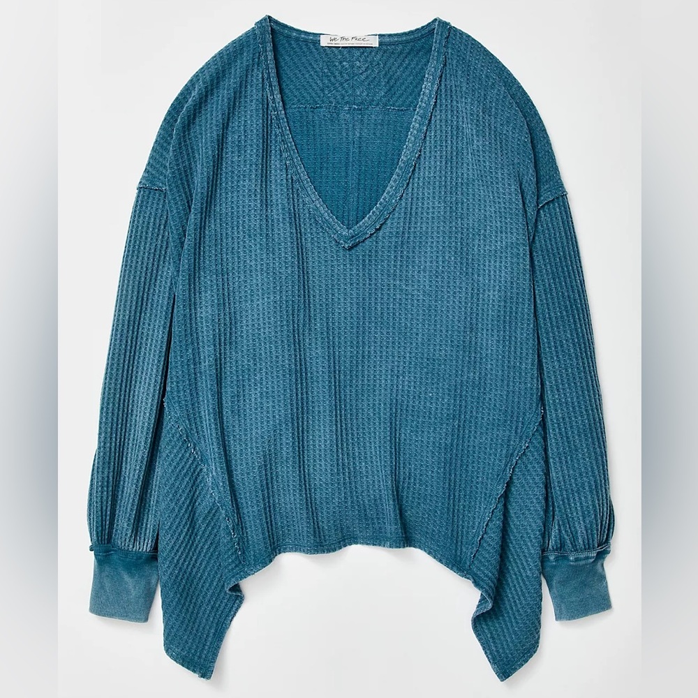 NWT Free People “We The Free Coraline Thermal” in Legion Blue Size XS